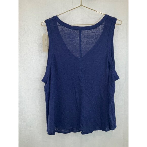 Universal Thread™ Women's Linen Navy Blue Tank top size XXL - Picture 4 of 4